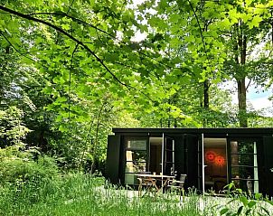 Gezellig terras van Huisje in Haaksbergen, vakantiehuis in de bossen van Twente, Overijssel.