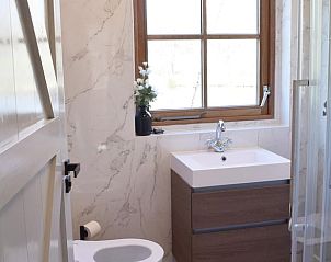 Moderne badkamer in Vakantiehuis in Notter, luxe faciliteiten in Twente, Overijssel.