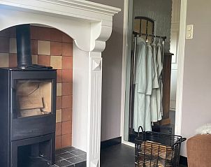 Houtkachel in Vakantiehuisje in Daarle, Twente, voor knusse avonden.