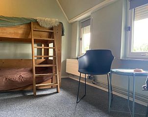 Knusse stapelbedden in Vakantiehuisje in Daarle, Twente, voor kinderen.