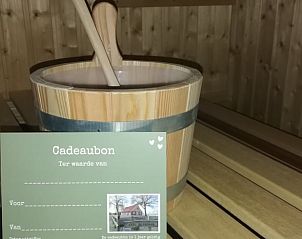 Sauna met cadeaubon in Huisje in Tubbergen, vakantiehuis in Twente, Overijssel.