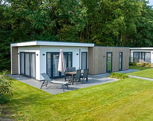 Gezellige woonkamer in Sallandse Heuvelrug 4-persoons woning 4C, Hoge Hexel, met uitzicht op de natuur.