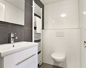 Stijlvolle badkamer in Sallandse Heuvelrug 4C, Hoge Hexel, met inloopdouche en wastafel.