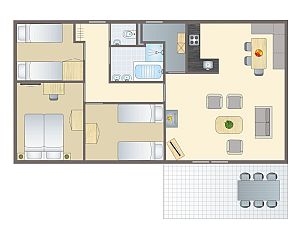 Unterkunft 5302142 - Bungalow Salland - Twenhaarsveld | 6-persoons bungalow | 6C