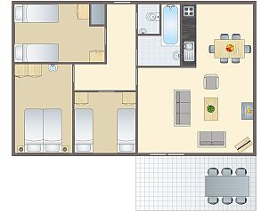 Unterkunft 5302152 - Bungalow Salland - Twenhaarsveld | 6-persoons bungalow | 6B1