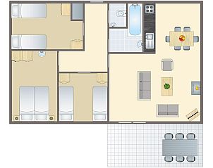 Unterkunft 5302157 - Bungalow Salland - Twenhaarsveld | 18-persoons reuniebungalow | 18C