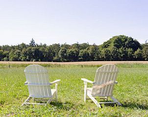 Twee stoelen met uitzicht op de natuur bij Vakantiehuis in Wesepe, Salland, Overijssel