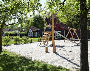 Speelplaats bij Vakantiehuis 4-persoons bos in Dalfsen, perfect voor kinderen om te spelen in de groene omgeving van de Vechtstreek, Overijssel.