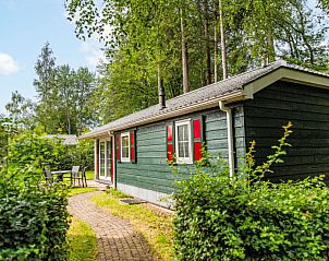 Ruime woonkamer in Vakantiehuis 4-persoons bos in Dalfsen, met moderne meubels en veel licht in de Vechtstreek, Overijssel.