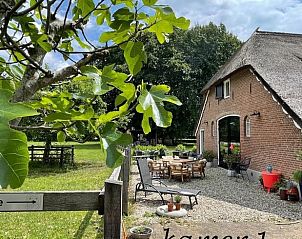 Enjoy the peace and quiet on the terrace of Huisje in Dalfsen, vacation home in Vechtstreek, Overijssel.