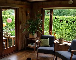 Uitzicht vanuit de woonkamer van Huisje in De Pol, vakantiehuis in De Pol, Noordwest Overijssel, Overijssel.