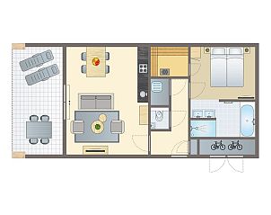 Verblijf 552310 - Bungalow Noordwest Overijssel - 2-persoons wellnesswoning | 2ELW