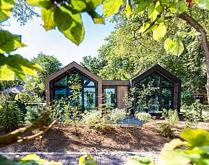 Lodge Royal Eco met wellness, vakantiehuis in Lage Vuursche, Utrechtse Heuvelrug omgeven door weelderige natuur.