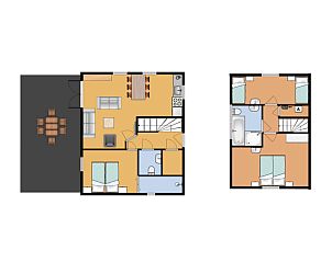 Netjes ingericht toilet in Vakantiewoning Heidestein, Doorn, Utrechtse Heuvelrug.