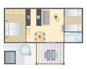 Verblijf 5707132 - Bungalow Utrechtse Heuvelrug - 4-persoons Lodge Hottub | 4BE3