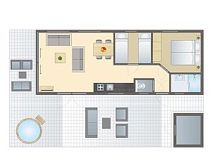 Unterkunft 5707145 - Bungalow Utrechtse Heuvelrug - 4-persoons Eco Cottage Hottub | 4BE2