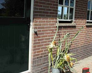 Ingang van Vakantiehuisje in Achterveld, Utrechtse Heuvelrug, met rustieke details en een groene deur.