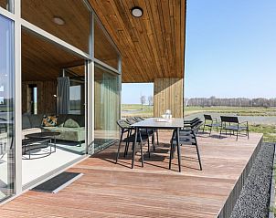 View from the terrace of Cottage in Wissenkerke, located in Wissenkerke, North Beveland, Zeeland.