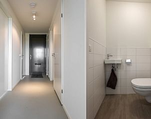 Hall and toilet in Holiday home in Wissenkerke, Noord-Beveland, Zeeland.