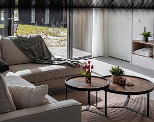 Cozy sitting area in Holiday home in Wissenkerke with modern details in North Beveland, Zeeland.