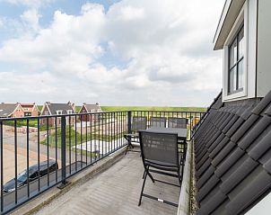 Uitzicht vanaf het balkon van Appartement Ganuenta, Colijnsplaat, Noord-Beveland, Zeeland.