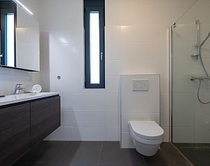 Tweede badkamer in Duinvallei 39, De Groote Duynen, Kamperland, met een ruime douche en moderne afwerking.