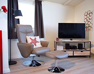 Gezellige zithoek in Ostrea 16 vakantiehuis, Roompot Beach Resort, Kamperland, Zeeland.