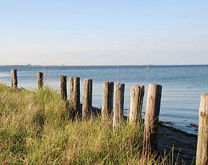 Rustieke kustlijn nabij Ostrea 16 vakantiehuis, Roompot Beach Resort, Kamperland, Zeeland.