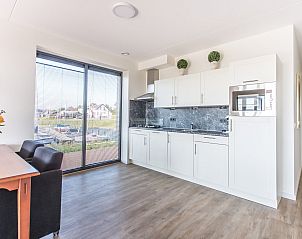 Kche in Uithaven 10 | d'Ouwe Haven, Ferienhaus in Kamperland, Nord-Beveland mit Blick auf den Yachthafen.