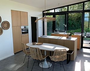Stylish kitchen in cottage Kamperland with modern appliances in North Beveland, Zeeland.