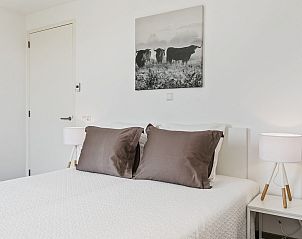 Detail van slaapkamer in Waterlijn 03 | De Groote Duynen, vakantiehuis in Kamperland, Noord-Beveland, Zeeland.