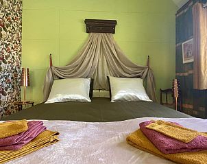 Comfortable bedroom in VZ962 Holiday home in Kamperland, with elegant bedding in North Beveland, Zeeland.