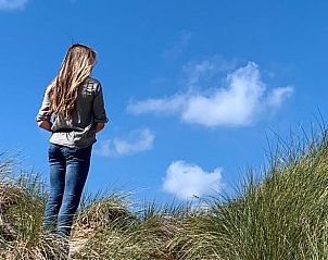 Frauen genieen die Dnen im Ferienhaus in Kamperland, einem ruhigen Ort in Nord-Beveland, Zeeland.