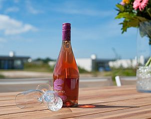 Uitzicht op Zandbank 14, De Groote Duynen, Kamperland, met ruime tuin en aangrenzend water.