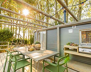 Zonnig terras bij Vakantiehuis in Scharendijke, ideaal voor ontspannen in de natuur van Schouwen-Duiveland, Zeeland.