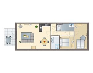 Guest house 600486 - Bungalow Schouwen-Duiveland - R�sidence 't Hof van Haamstede | 4-persoons Heerenhuisappar