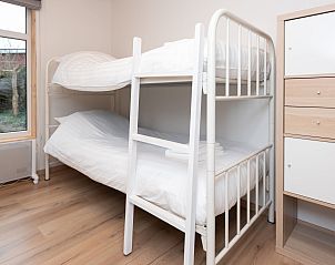 Kinderzimmer mit Etagenbett im Ferienhaus Horizon by the Sea, Renesse, ideal fr Familien.