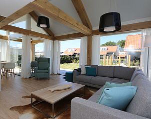 Cozy living space in Holiday home Zonnedorp 28 with modern furnishings in Zeeland.