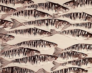 Dekoratives Fisch-Kunstwerk im Ferienhaus Zonnedorp 29 Strandloper, Renesse, Zeeland.