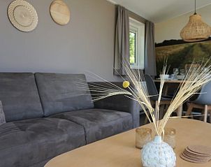 Stijlvolle woonkamer in Huisje in Noordwelle, vakantieaccommodatie in Noordwelle, Zeeland.
