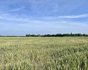 Achterzijde van vakantiehuis ZE086 in Noordwelle, Schouwen-Duiveland, Zeeland met tuin.