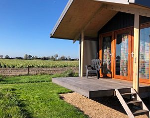 Uitzicht vanaf de veranda van Vakantiehuis in Zonnemaire over velden in Zeeland.