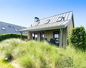 Vakantiehuis Oesterdam Resort in Tholen, Zeeland met moderne architectuur en groene omgeving.