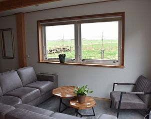 Blick vom Wohnzimmer des Ferienhauses in Koudekerke, Walcheren, Zeeland.