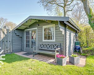 Wooden garden house in the garden of ZE742, Oostkapelle, Zeeland.