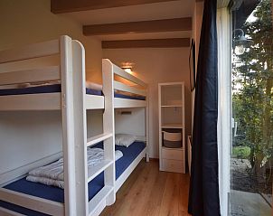 Slaapkamer met stapelbed in VZ2310 Vakantiebungalow, Oostkapelle, Walcheren.