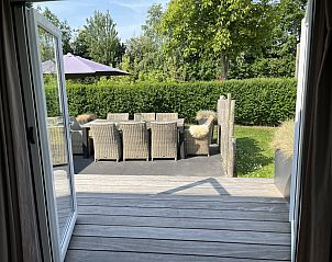 Bench on terrace of ZE1509 vacation home, Oostkapelle, Walcheren.