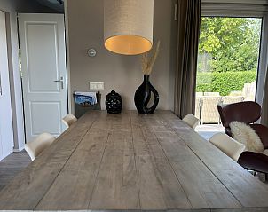 Leather chair in living room of ZE1509 vacation home, Oostkapelle, Walcheren.