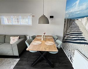 Dining area in VZ652 Chalet Oostkapelle, vacation home in Walcheren.