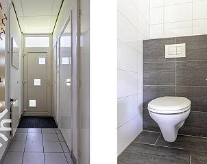 Luchtfoto van vakantiehuis ZE228 met tuin in Oostkapelle, Walcheren, Zeeland.